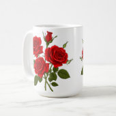 Rode Rozen Boeket Koffiemok (Voorkant links)