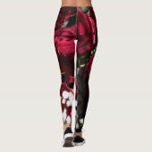 Rode rozen boeket leggings (Achterkant)