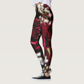 Rode rozen boeket leggings (Links)