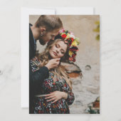 Rode Rozen Boeketten Vintage Bruiloft Save The Date (Achterkant)