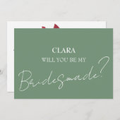 Rode Rozen Boho Bruidsjurk gemaakt Kaart (Voorkant / Achterkant)