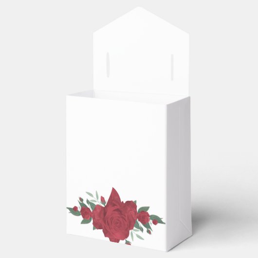 Rode Rozen Boho bruiloft Bedankdoosjes (Geopend)