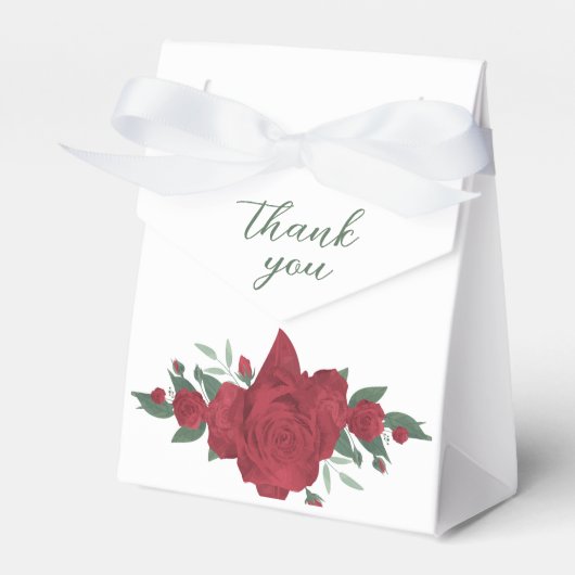 Rode Rozen Boho bruiloft Bedankdoosjes (Voorkant Zijde)