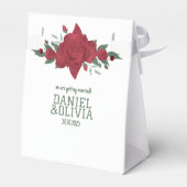 Rode Rozen Boho bruiloft Bedankdoosjes (Achterkant)