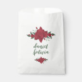 Rode Rozen Boho bruiloft Bedankzakje (Voorkant)