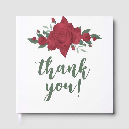 Rode Rozen Boho bruiloft Gastenboek (Voorkant)