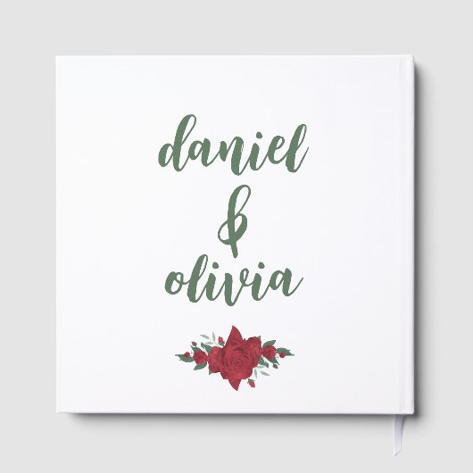 Rode Rozen Boho bruiloft Gastenboek (Achterkant)