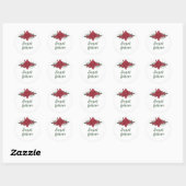 Rode Rozen Boho bruiloft Ronde Sticker (Vel)
