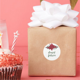 Rode Rozen Boho bruiloft Ronde Sticker