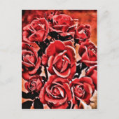 Rode rozen briefkaart (Voorkant)