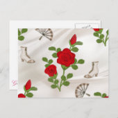 rode rozen briefkaart (Voorkant / Achterkant)