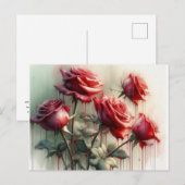 Rode Rozen, Briefkaart (Voorkant / Achterkant)