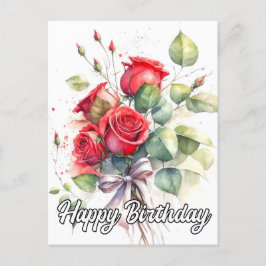   rode rozen briefkaart