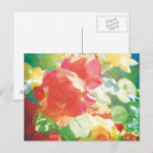 rode rozen briefkaart (Voorkant / Achterkant)