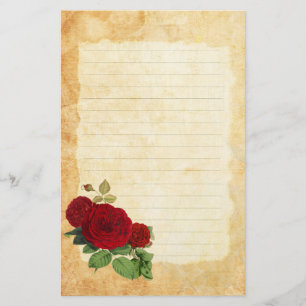 Rode rozen briefpapier