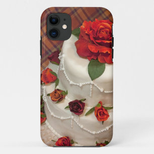 Rode rozen bruidstaart Case-Mate iPhone case