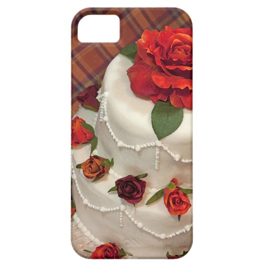 Rode rozen bruidstaart Case-Mate iPhone case (Achterkant)