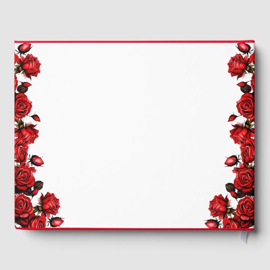 Rode Rozen bruiloft Gastenboek (Achterkant)