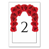 Rode rozen bruiloft kaart (Voorkant)