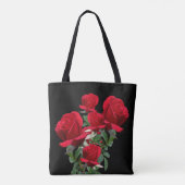 Rode Rozen Bruiloft Moeders Boodschappentas Cadeau Tote Bag (Achterkant)
