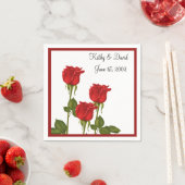 Rode rozen (bruiloft) servetten (Insitu)