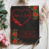 Rode rozen bruiloft uitnodiging formulering