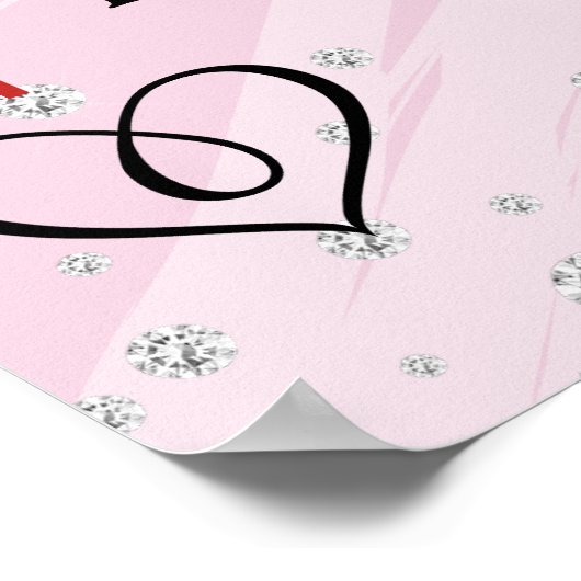  rode rozen bruiloft welkom poster (Hoek)