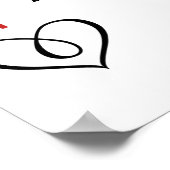 Rode rozen bruiloft welkomstbord poster (Hoek)