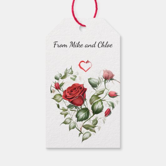  rode rozen cadeaulabel (Achterkant)