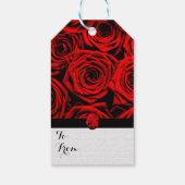 Rode rozen cadeaulabel (Achterkant)