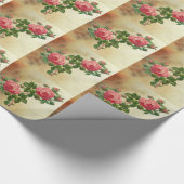 rode rozen cadeaupapier (Hoek)