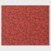 Rode rozen cadeaupapier (Vlak)