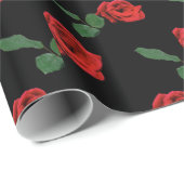 Rode rozen cadeaupapier (Rol Hoek)