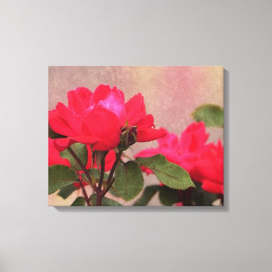 Rode rozen canvas afdruk (Voorkant)