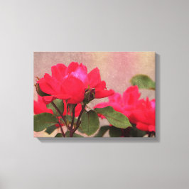 Rode rozen canvas afdruk