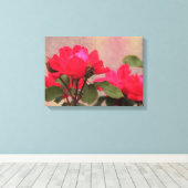 Rode rozen canvas afdruk (Insitu (Houten vloer))