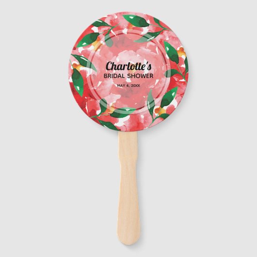 Rode rozen collage handwaaier