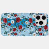 Rode Rozen Daisies en Kant Lichtblauw Case-Mate iPhone Case (Achterkant (horizontaal))