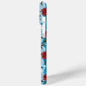 Rode Rozen Daisies en Kant Lichtblauw Case-Mate iPhone Case (Achterkant / Links)