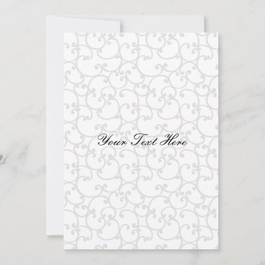 rode rozen damast Bedankt Card (Achterkant)