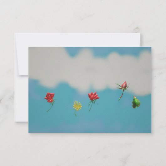 Rode rozen Dank je wel Bedankkaart (Voorkant)