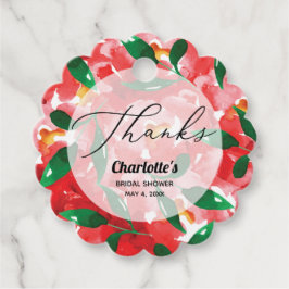 Rode rozen Dank u geschrokken Bedankjes Labels