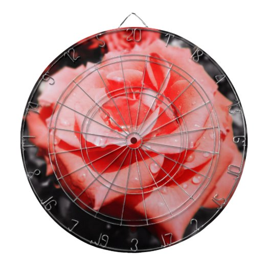  rode rozen dartbord (Voorkant)