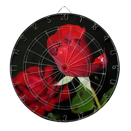 Rode rozen dartbord (Voorkant)