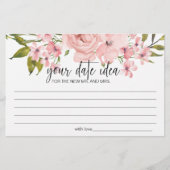 Rode Rozen Date Night Idee Shower Spel Briefpapier (Voorkant)