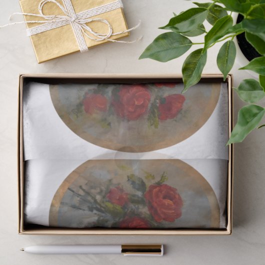 Rode Rozen DBL Tissuepapier (Geschenk)