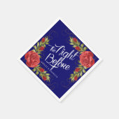 Rode Rozen De Nacht Voor De Proefbruiloft Servet (Hoek)