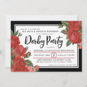 Rode rozen | Derby Party Classic Kaart (Voorkant)