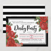 Rode rozen | Derby Party Classic Kaart (Voorkant / Achterkant)