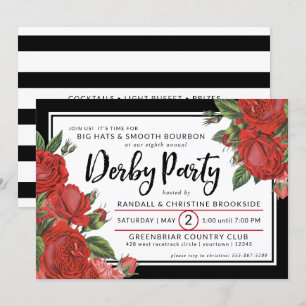 Rode rozen   Derby Party Classic Kaart